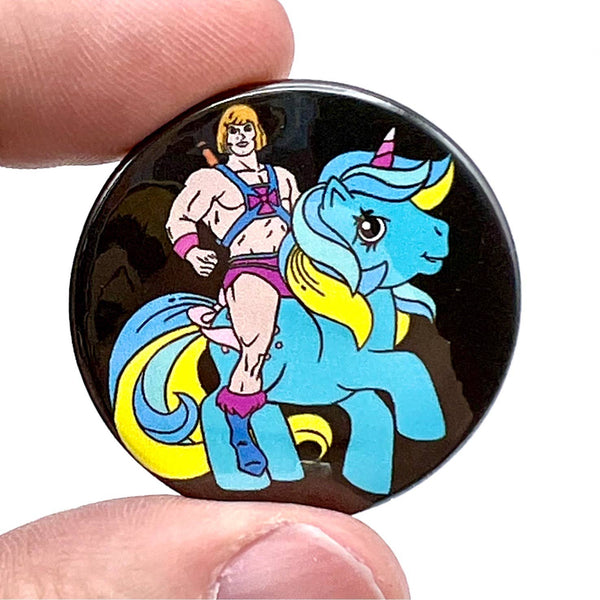 My Little He-Man Pony 1980s Inspired Black Badge