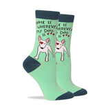 Home is Wherever My Dog is Women's Crew Socks