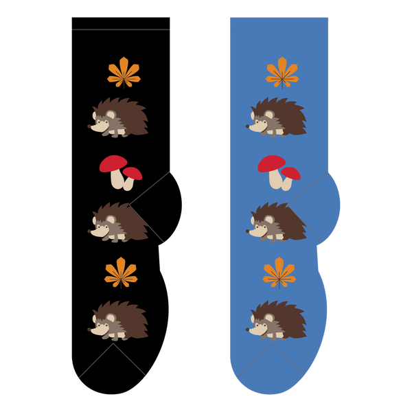 Hedgehog novelty crew socks 4-7