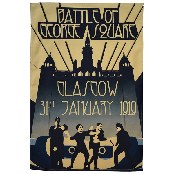 Battle of George Square Glasgow Radical Tea Towel