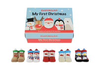 My first Christmas 5 Pairs of Baby Socks gift set by Cucamelon