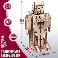 Mr Playwood Transformer Robot/Airplane