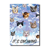 It's Snowing Cats Christmas Card