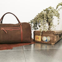 Leather weekend travel bag by the Code Spain
