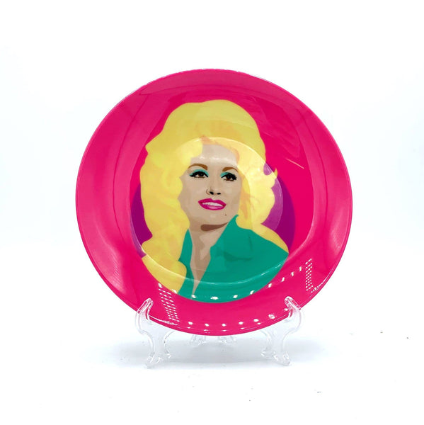 Dolly Parton - Hot Pink 10" plate by Sabi Koz