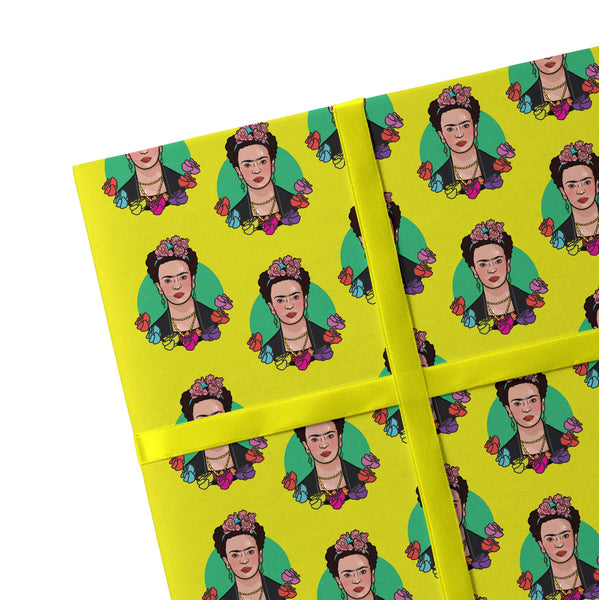 2 Sheets Frida Kahlo Sustainable Wrapping Paper