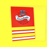 I Love Parmos greeting card: reverse view with forsocksake logoe