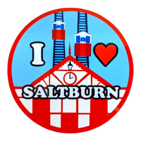 I Love Saltburn round coaster