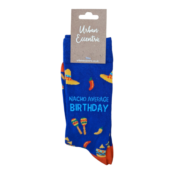 Unisex Nacho Average Birthday novelty crew socks