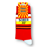 Sober AF retro style unisex socks