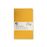 Recycled Leather Medium Journal - mustard yellow