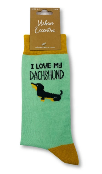 I love my dachshund socks size 6-11