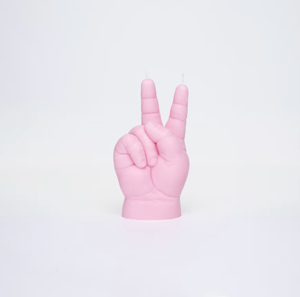 Copy of Lifesize baby hand candle: peace pink