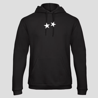 Stars black 100% cotton hoody