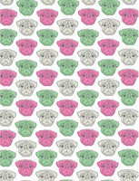 Pug Gift Wrap - pack of 2 sheets folded