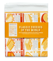 Cheeses of the World tea towel by Stuart Gardiner Design