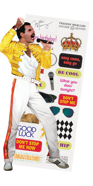 Freddie Mercury greetings card with stickers