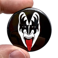 Kiss Rock Inspired Button Pin Badge
