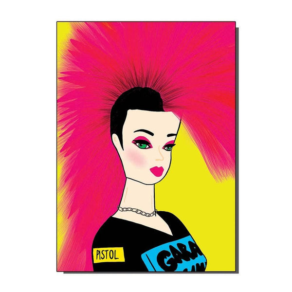 Pretty in Punk Barbie Greeting Card