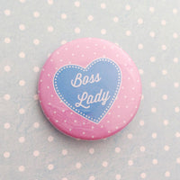Boss Lady Button Badge