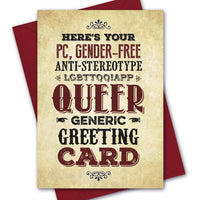Queer Generic Greeting Card