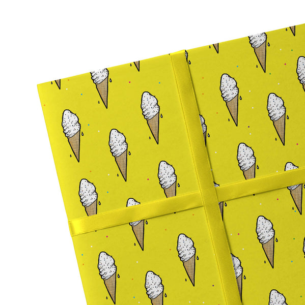Ice Cream Wrapping Paper - 2 sheets