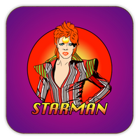 'Starman' coaster by Bite Your Granny & Art Wow