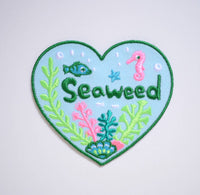 Seaweed Heart Iron On Patch