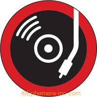 Record player badge