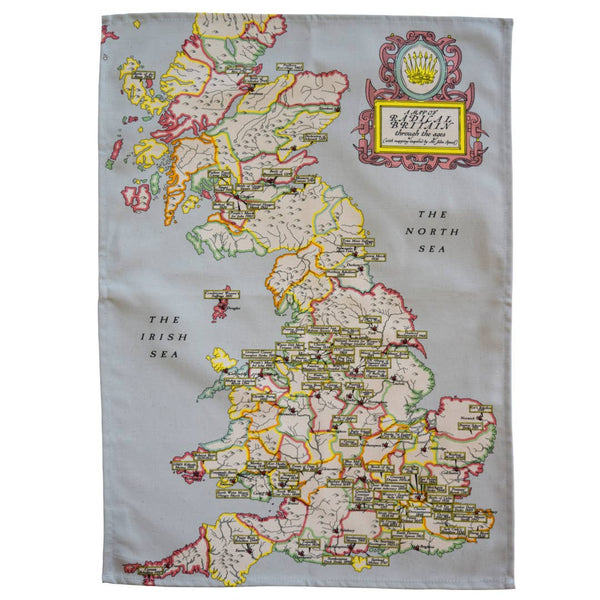 Radical Britain Map Tea Towel