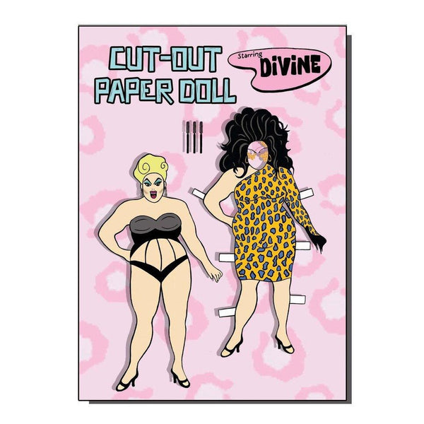 Divine Cut Out Paper Doll Greeting Card