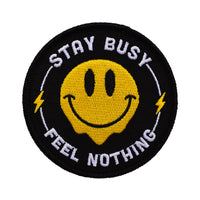 Stay Busy, Feel Nothing Embroidered Patch by Retrograde Supply Co.