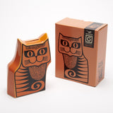 Magpie x Hornsea orange Cat Moneybox