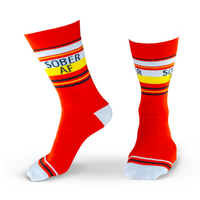Sober AF retro style unisex socks