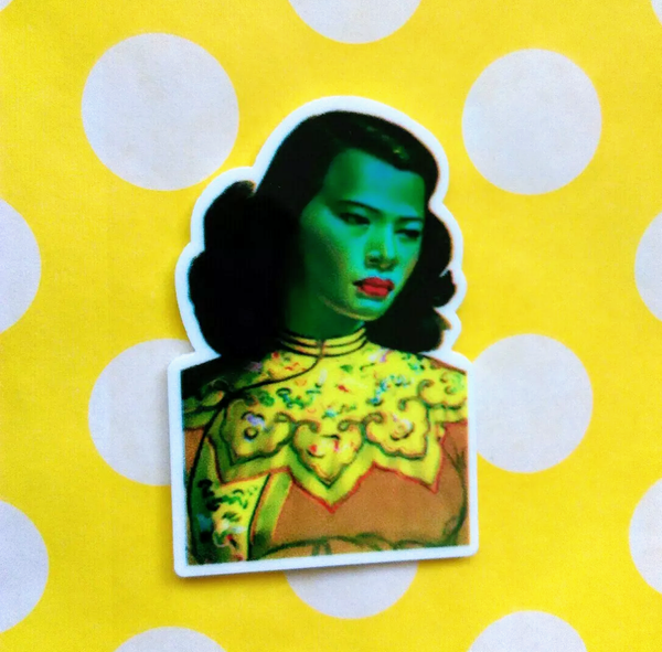 Tretchikoff's Green Lady acrylic pin badge